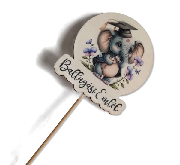 ballagasi-emlek-elefantos-palcas-festett-fatabla-7-x-8,5-cm-dobosdoboz Ballagási emlék, elefántos, pálcás festett fatábla