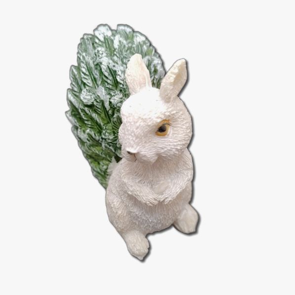 mokuska-keramia-figura-feher-zold-farku-tobbfele-dobosdoboz-2 Mókuska kerámia figura fehér, zöld farkú