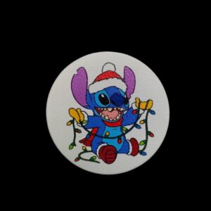 Stich ülő karácsonyi égővel dekokarton fatábla