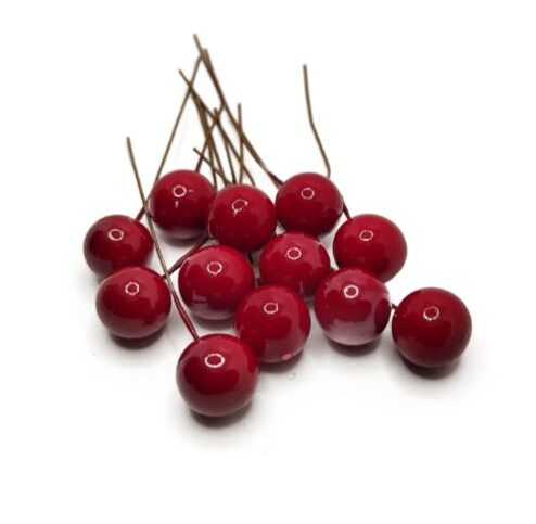 fenyes-betuzos-bogyo-piros-1,2-cm-dobosdoboz Fényes betűzős bogyó – piros – 1,2 cm, 12 db, karácsonyi dekorelem, karácsonyi dekorkellék, téli betűző