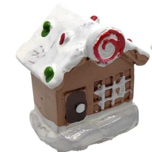 Mini mézeskalács házikó poly figura – 1 db