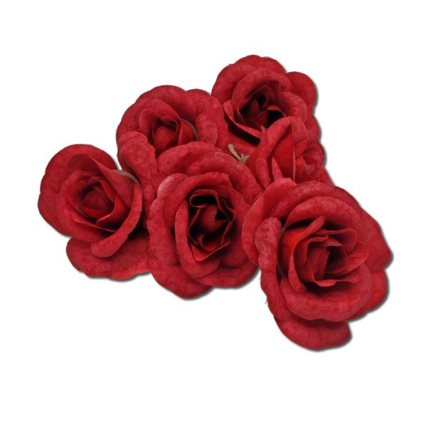 alamszep-selyem-rozsafej-piros-6-db Álomszép selyem rózsafej piros 4 cm 6 db