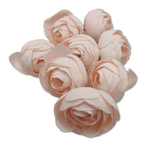 Boglárkafej selyem kis méretű pasztell rózsaszín 8 db 2,8 cm