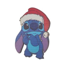 Mikulás sapis Stich dekorkarton tábla – 1 db, 8,5 cm