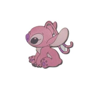 Profilból ülő Angel (Stich) dekorkarton tábla – 1 db, 7 cm